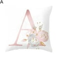 thumbnail image 5 of Ludlz English Alphabet Floral Print Pillow Case Waist Cushion Cover Wedding Bed Decor, 5 of 8