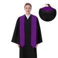 thumbnail image 4 of Hirioo Purple for 72" Graduation Shawl Stole Unisex Adults Graduation Sash Honor Graduation Stole for High School and College-Sharp Corner, 4 of 7