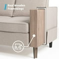 thumbnail image 4 of Mjkone Convertible Sectional Sofa Couch with Storage Ottoman, 4 Pcs Couch Set with Storage Pockets, Sectional Couches for Living Room, 3-Seater +Ottoman +1-Loveseat +1-Seater (Beige), 4 of 7