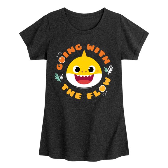Baby Shark - Going With The Flow Toddler Girls' Toddler Short Sleeve Graphic T-Shirt