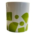 thumbnail image 2 of JenDore Green White Geometric 12 oz. Coffee Tea Mug, 2 of 3