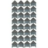 Multicraft Embossed Photo Corners-Platinum Glitter, 32Pcs