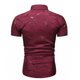 thumbnail image 4 of Camisa de manga corta con estampado de corte slim y botones informales para hombre Pompotops  oipoqjl47598, 4 of 4