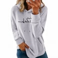 thumbnail image 3 of cocolona Womens Heart Print Hoodies Fall Fashion Casual Long Sleeve Hooded Sweatshirts Loose Comfy Trendy Pullover Tops with Pockets, 3 of 6