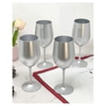thumbnail image 2 of LeadingWare Metallic Silver Color Plastic Wine Glasses Set of 4 (12oz), Acrylic Red White Wine Glass, 2 of 4
