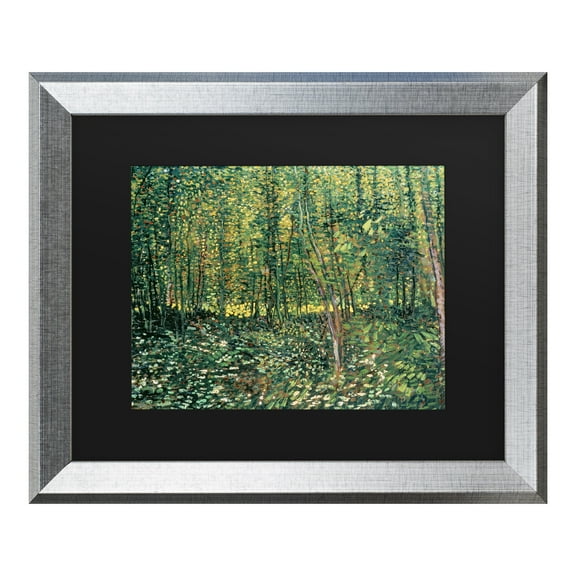 Trademark Fine Art 'Trees and Undergrowth, 1887' Canvas Art by Vincent Van Gogh