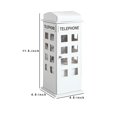 thumbnail image 5 of Benzara BM240351 Telephone Booth Jewelry Box with 2 Drawers, White, 5 of 5