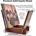 thumbnail image 4 of Support pour Disques en Bois Massif - Support de Disques Vinyles en Bois Sapele en Forme de V, Présentoir d'Albums pour Exposition et Rangement, Idéal pour Ranger la Collection de LP de Qualité Supérieure, 4 of 9