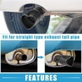 thumbnail image 5 of Unique Bargains Car Exhaust Tip Heart Shaped Tail Pipe 2.48" OD 2.64"x2.36" Outlet 5.43" Length Straight Black, 5 of 7
