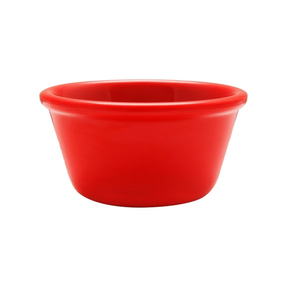 Excellante Melamine ramekin collection 4 oz, 3 3/8" smooth ramekin, pure red, comes in dozen