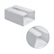 thumbnail image 3 of Caja de pañuelos de cocina, cajón montado en la pared, soporte para papel higiénico, caja de almacenamiento de papel higiénico, caja de pañuelos montada en la pared, sin necesidad de perforar gris, 3 of 5