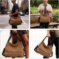 thumbnail image 2 of Sunyuer Women Canvas Tote Bag Travel Shoulder Bag Large Capacity Crossbody Top Handle Fashion Handbags, 2 of 8
