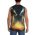 thumbnail image 4 of Haiem Men's Firefly Forest Fox Print Tank Tops Summer Sleeveless Cut Off Workout T-Shirts Fitness Vest Athletic Undershirts-Small, 4 of 8