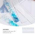 thumbnail image 2 of Shuliwen Epoxy Resin Mold 8 Pcs Silicone Bookmark Mould DIY Silicone Mold Bookmark Crystal Epoxy Mold, 2 of 10