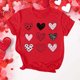 thumbnail image 5 of Tops Cortos para las Mujeres Manga Corta Cuello Tripulación Día de San Valentín Impreso Casual Vintage Gráfico Tee Camiseta Ligera para el Uso Diario, Primavera Superior de las Mujeres para el Verano, 5 of 8