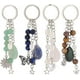 thumbnail image 1 of 4 llaveros de piedras preciosas naturales, colgantes de cuentas de piedra con perlas de imitación, dijes de aleación, accesorios para colgar en mochilas., 1 of 7