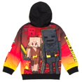 thumbnail image 3 of Sudadera con capucha Minecraft Steve Skeleton Piglin para niños rojo/negro 5, 3 of 7