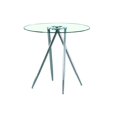 thumbnail image 1 of homeroots Salon 383891 Table de Bar Pieds en Métal Chromé avec Plateau en Verre Trempé Rond, 1 of 1