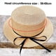 thumbnail image 2 of Sombrero de paja para mujer con circunferencia de 56-58 cm, sombrero para el sol con lazo de cinta, sombrero de copa plana para exteriores, sombrero para el sol con protección solar, 2 of 5