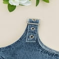 thumbnail image 3 of Barboteuse en Denim pour Filles, Combinaison Sans Manches, Salopette Ajourée, 3 of 6