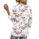 thumbnail image 4 of Camiseta Impresa con Cuello en V de Manga 3/4 Vestida de Ajuste Suelto para las Mujeres, Camisetas de Manga 3/4 para las Mujeres Suaves, 4 of 8
