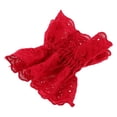 thumbnail image 2 of Shisuyan Chouchous Rouges Élastiques à Cheveux à Double Couche en Dentelle, Bandes pour Cheveux, Chouchous Élastiques pour Queue de Cheval pour Femmes et Filles, Queues de Cheval et Updos Stylés, 2 of 8