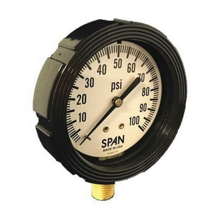 Span Pressure Gauge ,2-1/2" Dial Size,Bottom LFS-220-160#/KPA-G