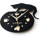 thumbnail image 3 of Reloj de pared estilo dibujos animados con imagen de gato trepador, taza de café y letras de café, 3 of 3
