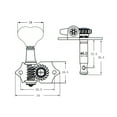 thumbnail image 4 of Folk Guitar String Button Turner Machine Head 3Left 3 Right, 4 of 8