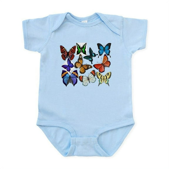 CafePress - Butterflies Infant Bodysuit - Baby Light Bodysuit, Size Newborn - 24 Months