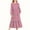 Red, variant on OGLCCG Girls Maxi Dress Striped Long Sleeve Casual Holiday Dress with Pockets for Teens Lightweight Crewneck A Line Tiered Flowy Dress 4-15 Years