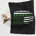 thumbnail image 5 of Flannel Throw Dog Blanket St. Patrick'S Day Big Irish America Flag Soft Warm Print Pet Blankets for Small Dog Cat Puppy, 5 of 7