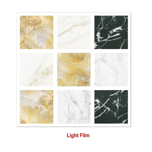 stanreset Crystal Tile 3D Wall Sticker Practical Glass Decor Marble Pattern Panel High Heating Resistance Living Room Bathroom Decoration Type 2