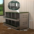 thumbnail image 2 of Metal Chicken Nesting Box for Laying Eggs, Rustproof Wall-mountable Roll Away Chicken Laying Boxes for Hens, Waterproof, Ventilated with Perch, 8 Compartments, 2 of 6
