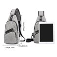 thumbnail image 3 of GEZHEN Sling Bag for Men Women Shoulder Backpack Chest Bags Crossbody Daypack with USB Cable for Hiking Camping Outdoor Trip USB Charging Bag Sports Canvas Bag Chest Bag Outdoor Crossbody Bag, 3 of 5