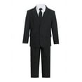 thumbnail image 2 of B-One Kids Boys' Formal 5 Piece Suit Set includes Suit Jacket, Dress Pants, White Dress Shirt, Matching Suit Vest and Clip-on Tie for Baby, Toddlers, Little Boys, Big Kids & Young Men, 2 of 3
