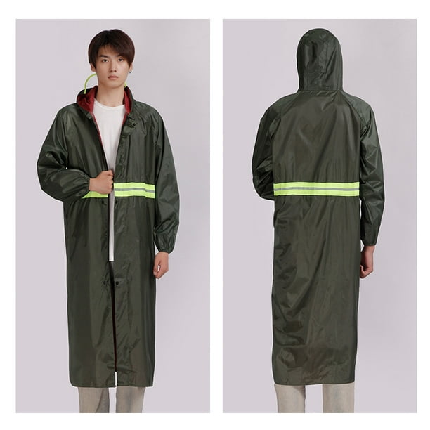 Chubasquero reflectante para hombre y mujer impermeable largo de doble capa de pongee para exteriores traje de lluvia de una pieza antitormenta Zefei Wu 9024735130079 Walmart en linea