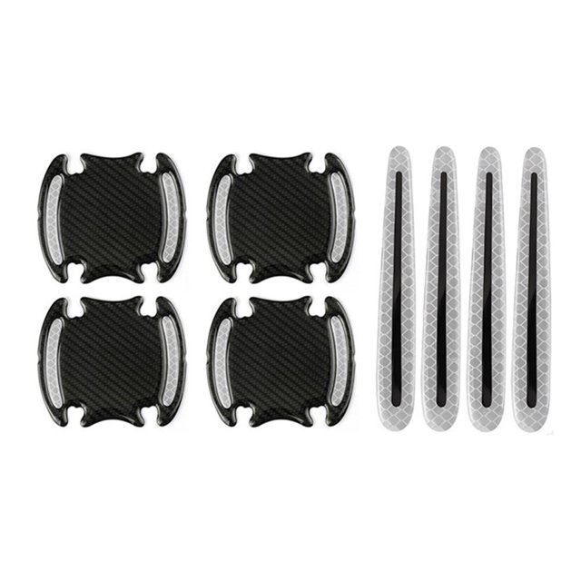8PCS Car Door Bowl Handle Protector Safety Warning Anti-collision Anti-scratch
