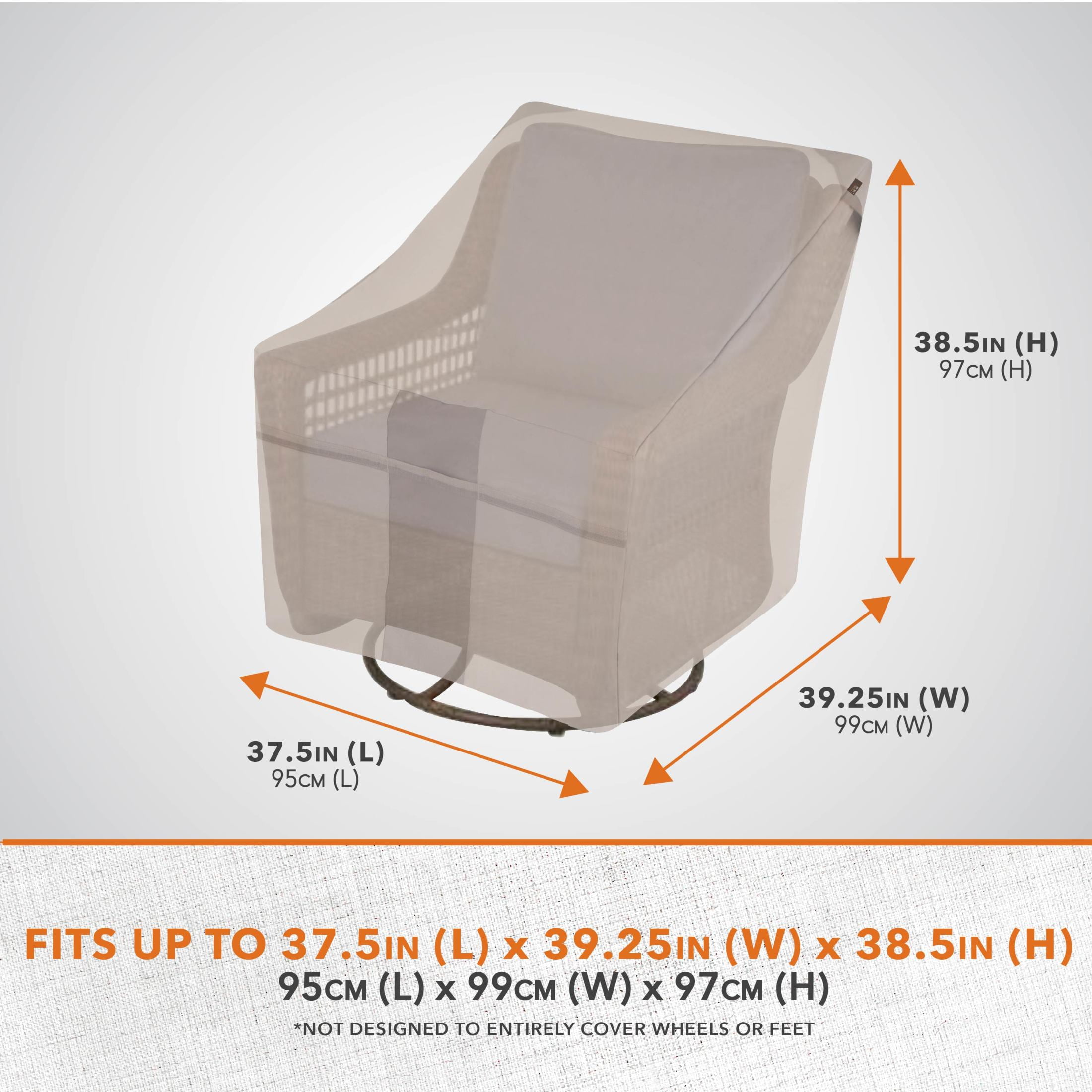 Modern Leisure Monterey Patio Swivel Lounge Chair Cover, 2-Pack, 37.5"L X 39.25"W X 38.5"H, Beige