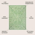 thumbnail image 6 of JONATHAN Y SANTA MONICA 5' Round Area Rug, Malta Bohemian Medallion Textured Weave - Cream/Green, SMB104F-5R, 6 of 7