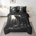 thumbnail image 2 of Manfei Teens Female Men Safari Bear Twin Bedding Sets 7-Piece,Woodland Wildlife Bedding Comforter Set Microfiber,Jungle Animal Breathable Sheet Sets,Microfiber Bedroom Decor,Reversible, 2 of 8