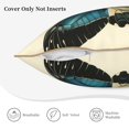 thumbnail image 3 of KLL Blue Black Butterfly Art Decorative Throw Pillow Covers Velvet Soft for Couch Sofa Bedroom Living Room Outdoor (No pillow core)- 20"x20", 3 of 5