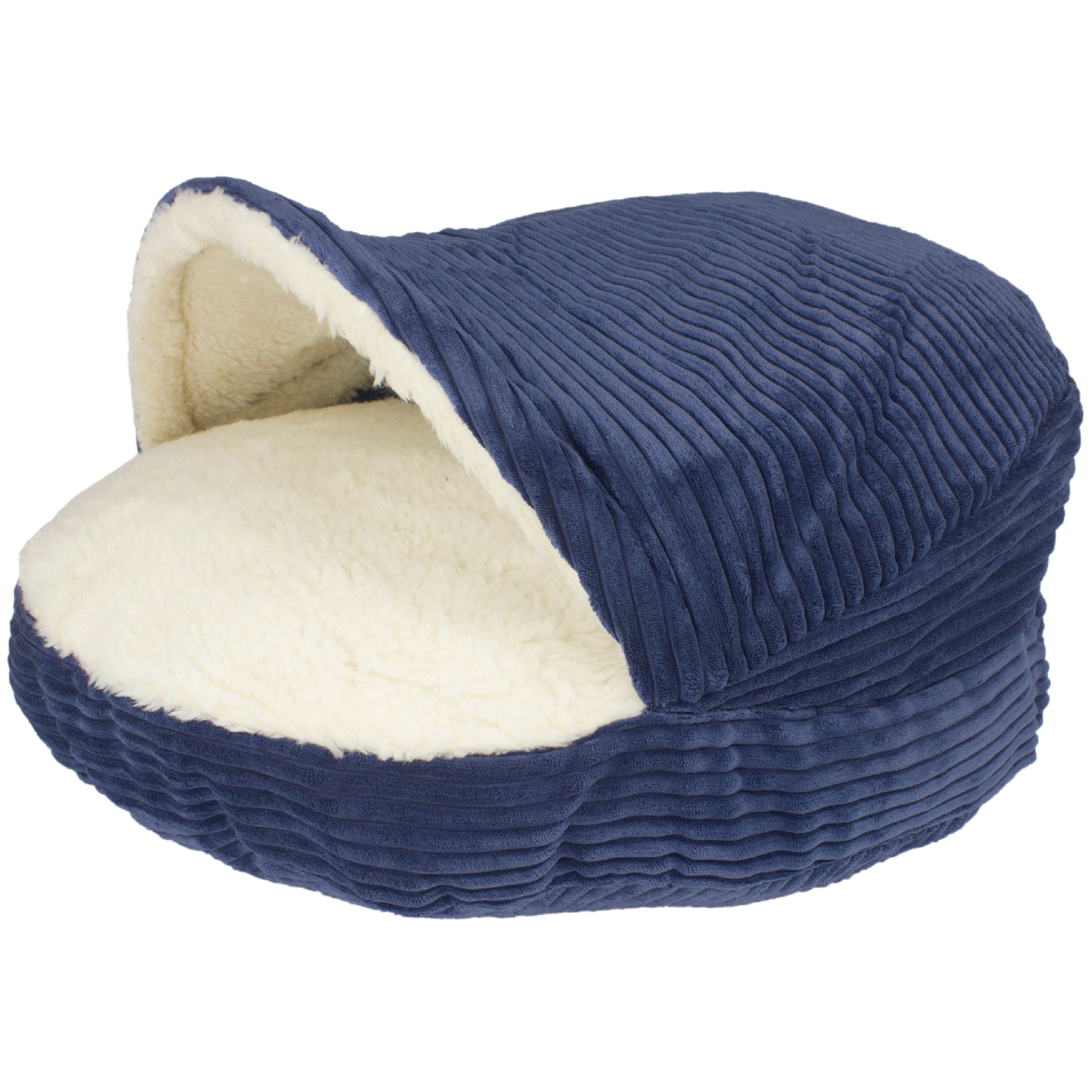 Precious Tails Plush Corduroy And Sherpa Lined Pet Dog Bed