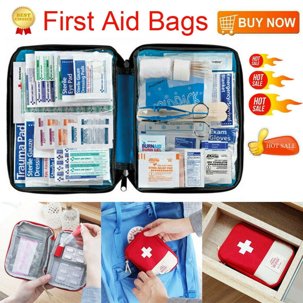 First Aid Kit Bag All Purpose Emergency Survival Home Outdoor Medical