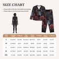 thumbnail image 4 of Balery Rose Full Moon Black Wolf Conjunto de Pijama con Estampado para Mujer, Conjunto de Dos Piezas con Manga Larga, Ropa de Dormir Suave con Bolsillos, Pijamas Cómodos-Large, 4 of 7