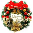 thumbnail image 1 of Corona navideña, para colgar, preciosas guirnaldas con bolas, decoración para interior y exterior, fantástica corona con lazo navideño, para puerta, ventana, decoración, 1 of 8