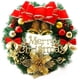 thumbnail image 1 of Corona navideña artificial para puertas para colgar, hermosa corona con bolas para decoración interior y exterior, corona de fantasía con lazo navideño para puertas, ventanas, decoración Vhermosa MZQ-1070-2, 1 of 4