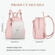 thumbnail image 4 of Mochila ECOSUSI Mini Leather para mujer Rosa, 4 of 6