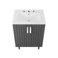thumbnail image 4 of Modway Augusta 24" Modern Style Wood Bathroom Vanity in Gray/White, 4 of 4