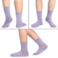 thumbnail image 5 of 24 Pairs Girls Socks Toddler Girls Crew Socks Athletic Girl's Colorful Mid Cut Sock Multipack for Kids 1-14 Years, 5 of 7